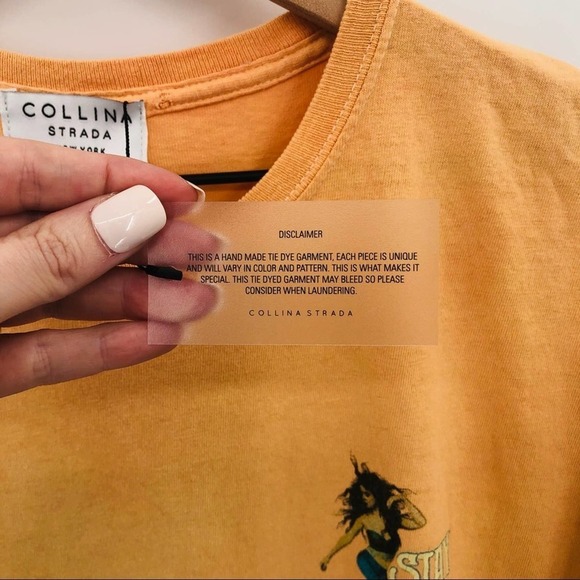 COLLINA STRADA Upcycled Hand Dyed Hand Embellished T-Shirt Dress Size Medium - Picture 7 of 16